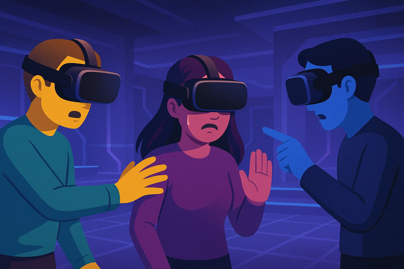 VR Harassment in a Virtual Environment