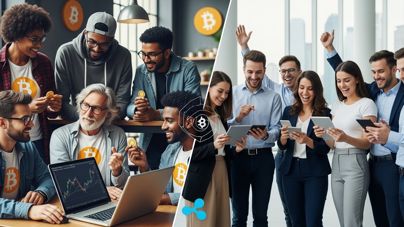 Bitcoin and XRP users